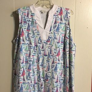 Talbots sailboat dress 2X EUC